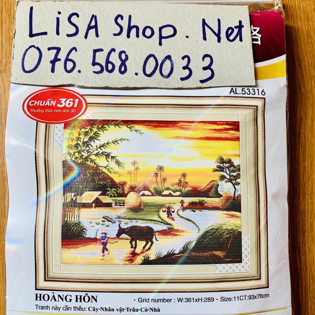Tranh thêu chữ thập PHONG CẢNH 53316 (93X76CM) chưa thêu 3d