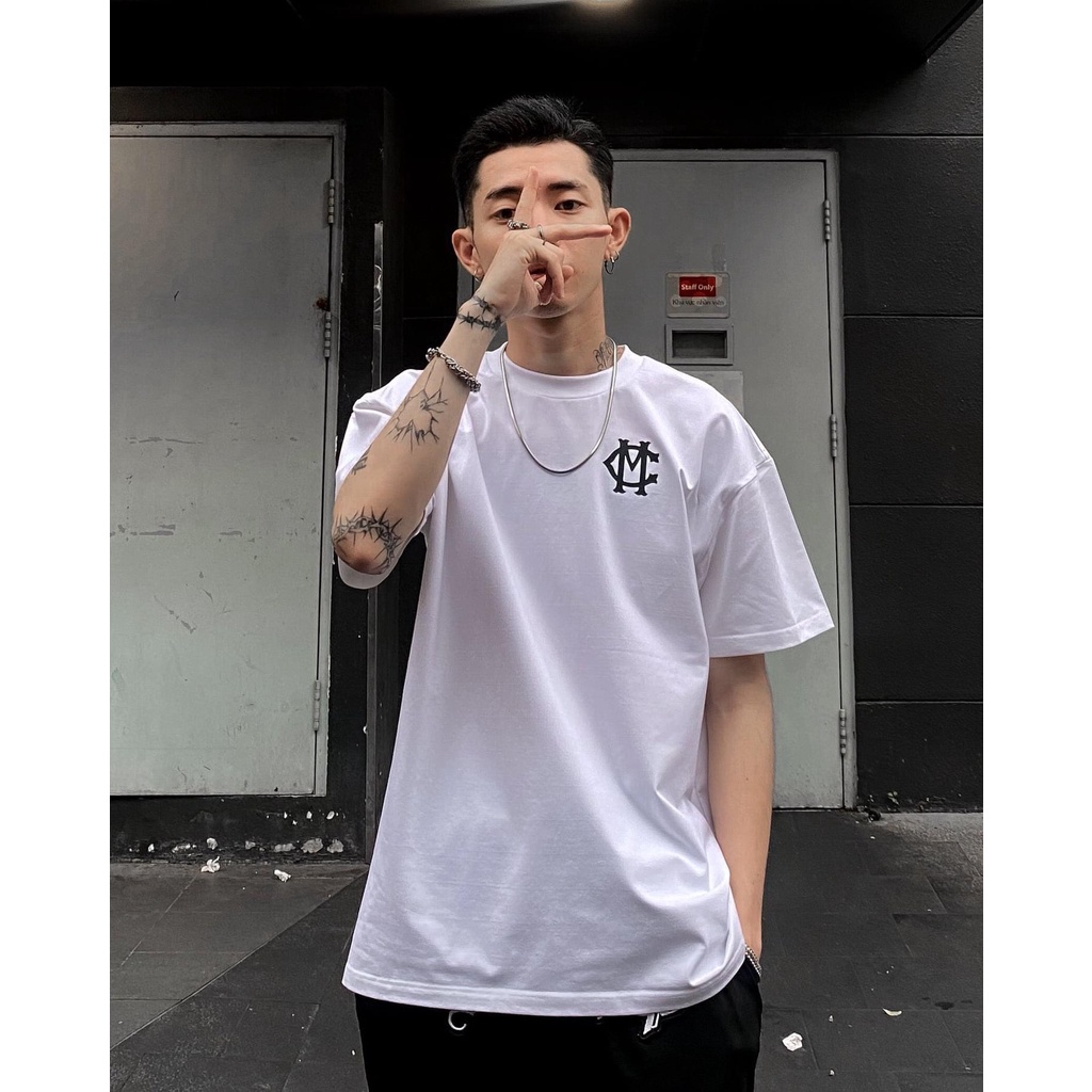 [FREESHIP ĐƠN TỪ 50K] Áo Thun Nam Nữ MC chữ lồng Streetwear Áo Phông Nam Form Rộng Basic Cotton Oversize
