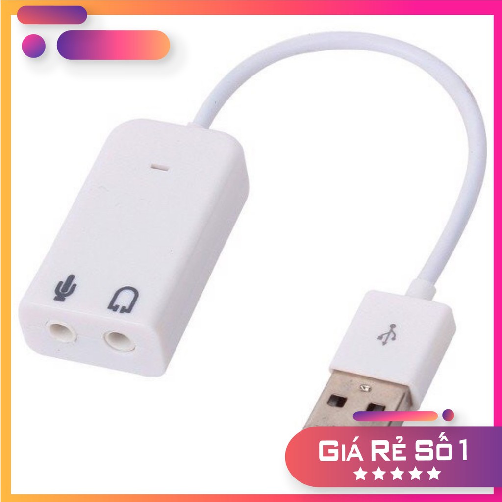 Usb Sound 7.1 có dây - Cáp Chuyển Đổi Từ USB ra âm thanh cổng 3.5, hàng chất lượng
