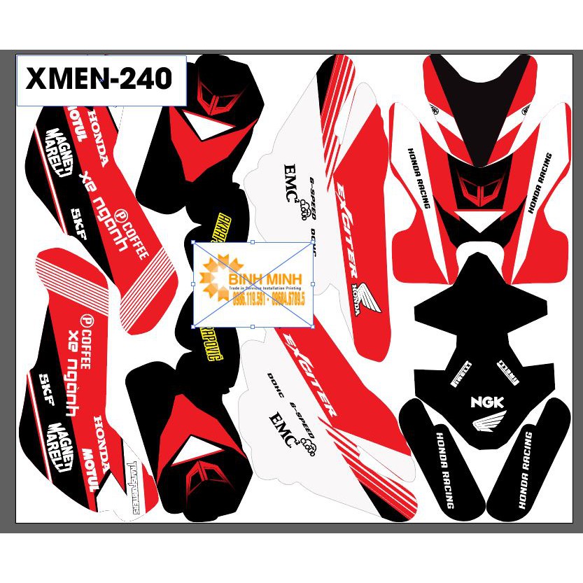 tem trùm xe điện xmen 240