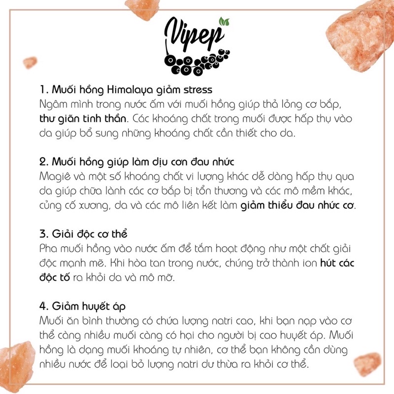 Muối Hồng Himalaya Vippep Xay Nhuyễn 200g