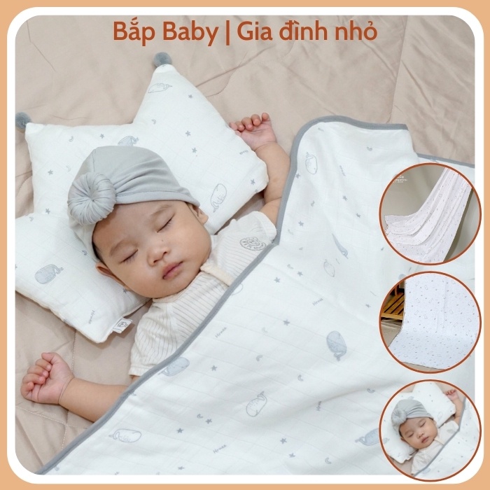 Khăn Đa Năng Cho Bé HRNEE Khăn Sợi Tre Cho Bé Kích Thước 120cm x 120cm Chất Vải Sợi Tre Mềm Mịn Thấm Hút Cao