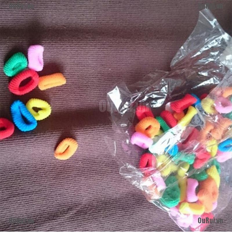 Set 90 Dây Cột Tóc Co Giãn Xinh Xắn Cho Bé Gái