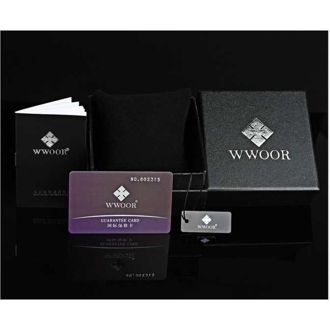 Đồng hồ nam WWOOR dây lưới thép 8016