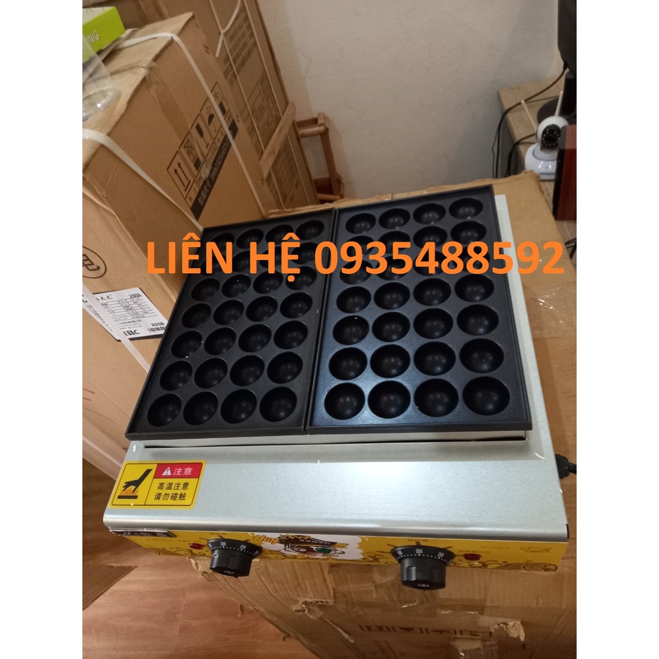 Máy làm bánh takoyaki 2 khay đôi ( 56 bánh ) . Máy sử dụng điện