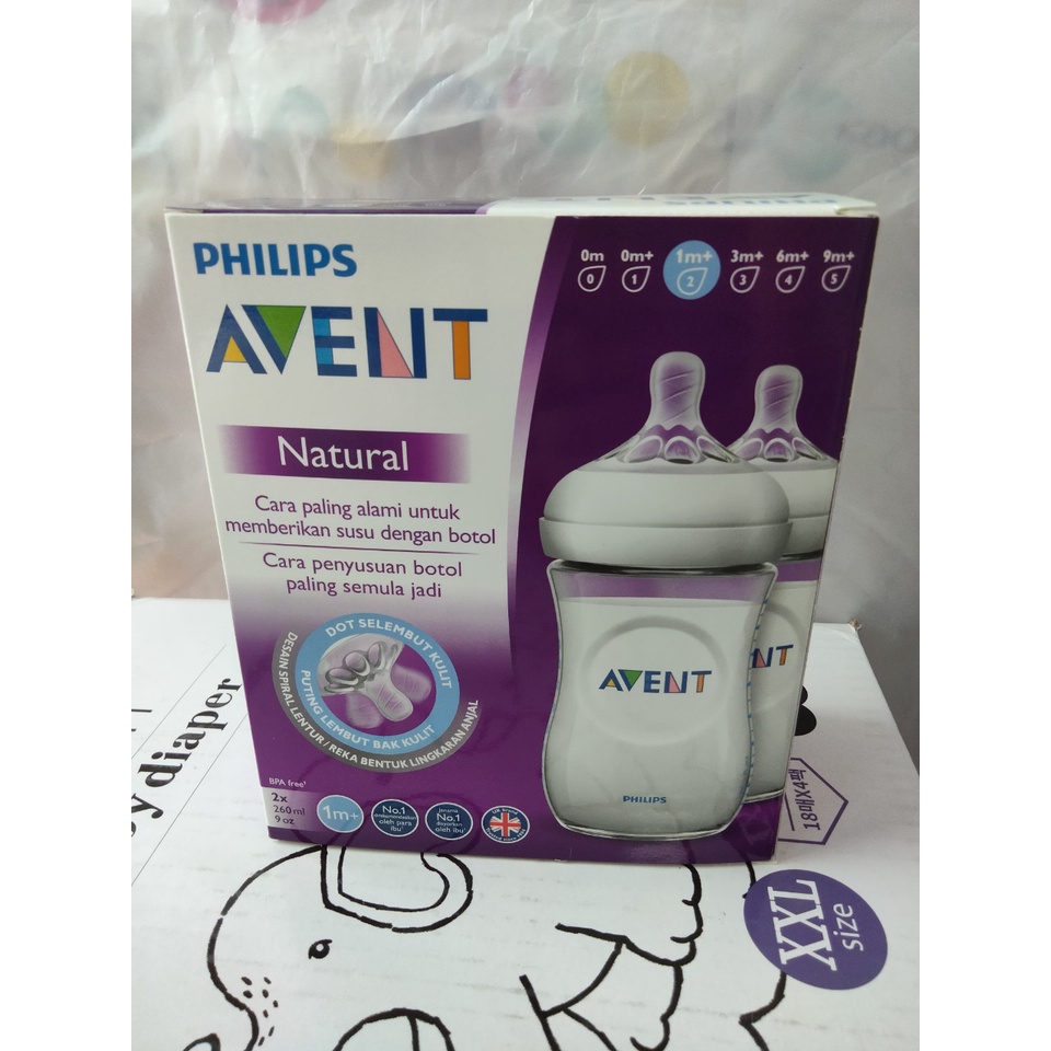 Bình Sữa Avent Natural [FREESHIP] Bình Sữa Tự Nhiên - Núm Ti Nhẵn Mịn Size 125 260 330ml