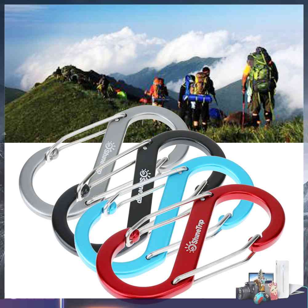 Móc Khóa Dây Leo Núi Hình Chữ S Bằng Hợp Kim Nhôm