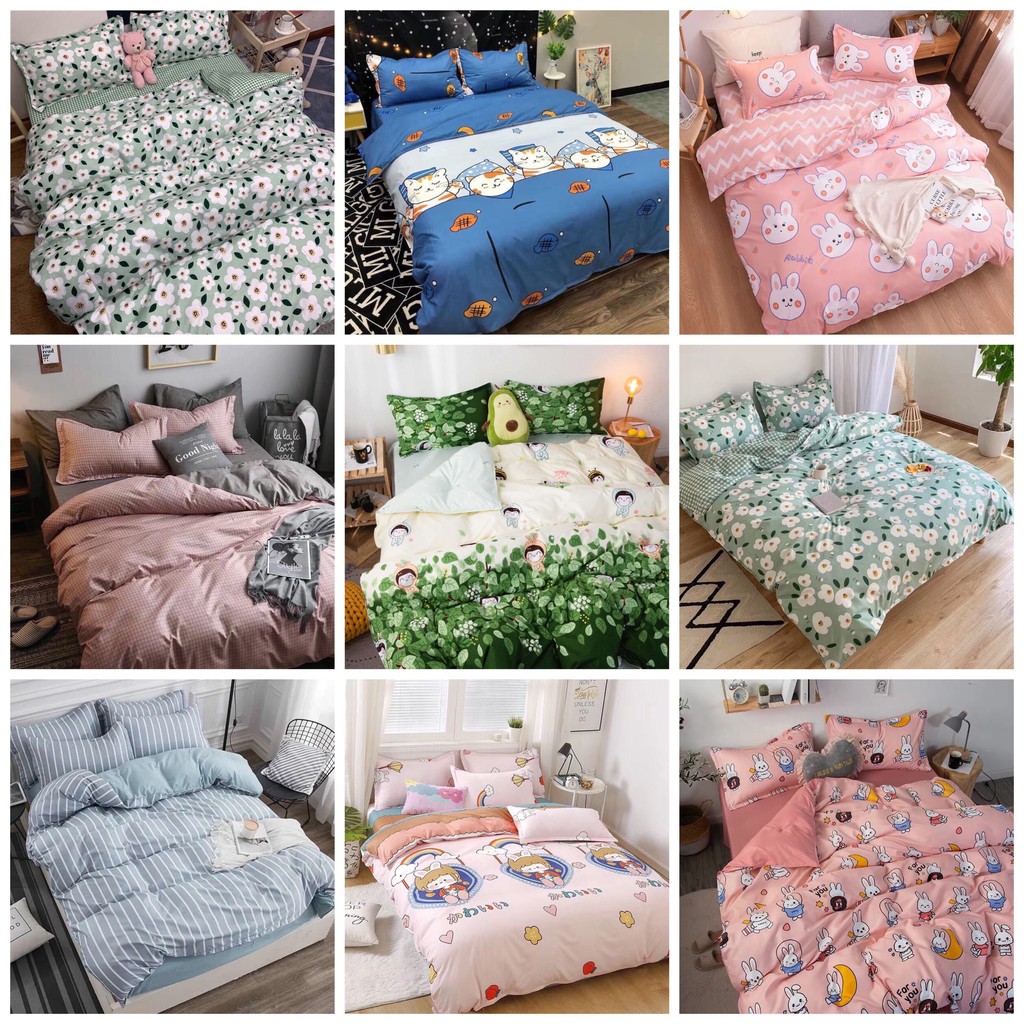 Bộ Chăn Ga Gối Cotton Poly Mẫu Tổng Hợp 2021