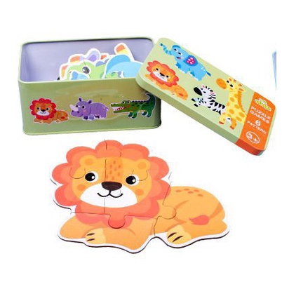 Đồ chơi ghép hình giấy cứng, nhiều màu sắc, có hộp xinh xắn
