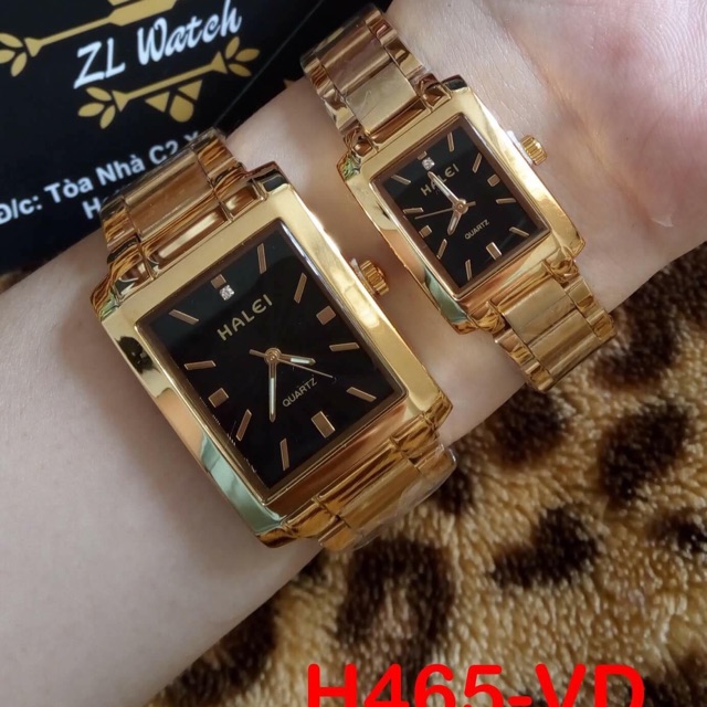 Đồng hồ nam nữ mặt vuông HALEX cao cấp