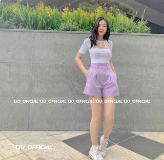 SET ÁO KHOÉT NGỰC QUẦN SHORT TÍM (KÈM HÌNH THẬT)