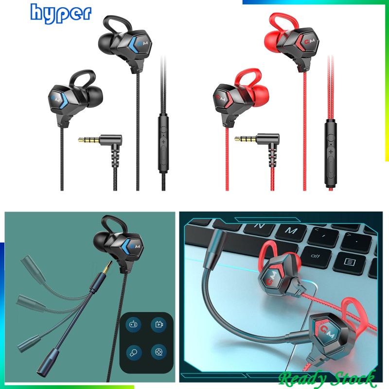 E-Sport Wired In-Ear Gaming Earphone with Adjustable Mic for Xbox, Laptop,