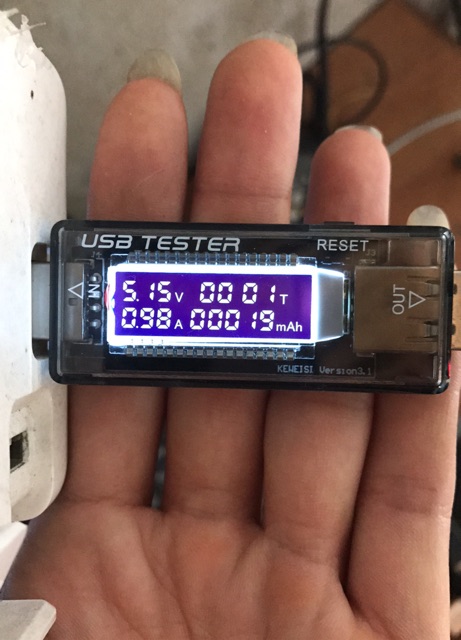 Test điện thoại, sạc dự phòng - USB đo dòng đo áp V5