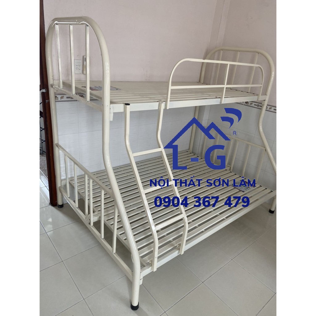 Giường tầng sắt người lớn tầng dưới 1m4 tầng trên 1m2 giá rẻ