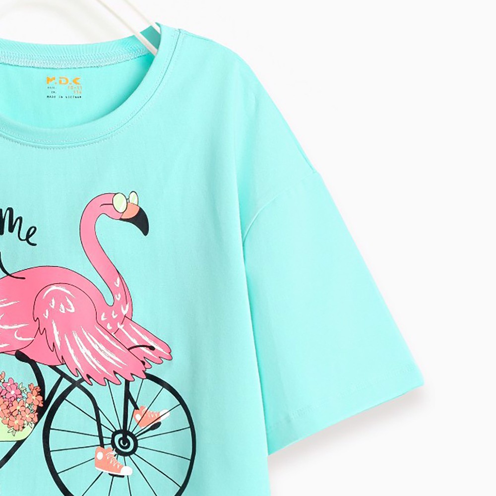 Áo bé gái - Flamingo ride bicycle M.D.K - xinh xắn, năng động