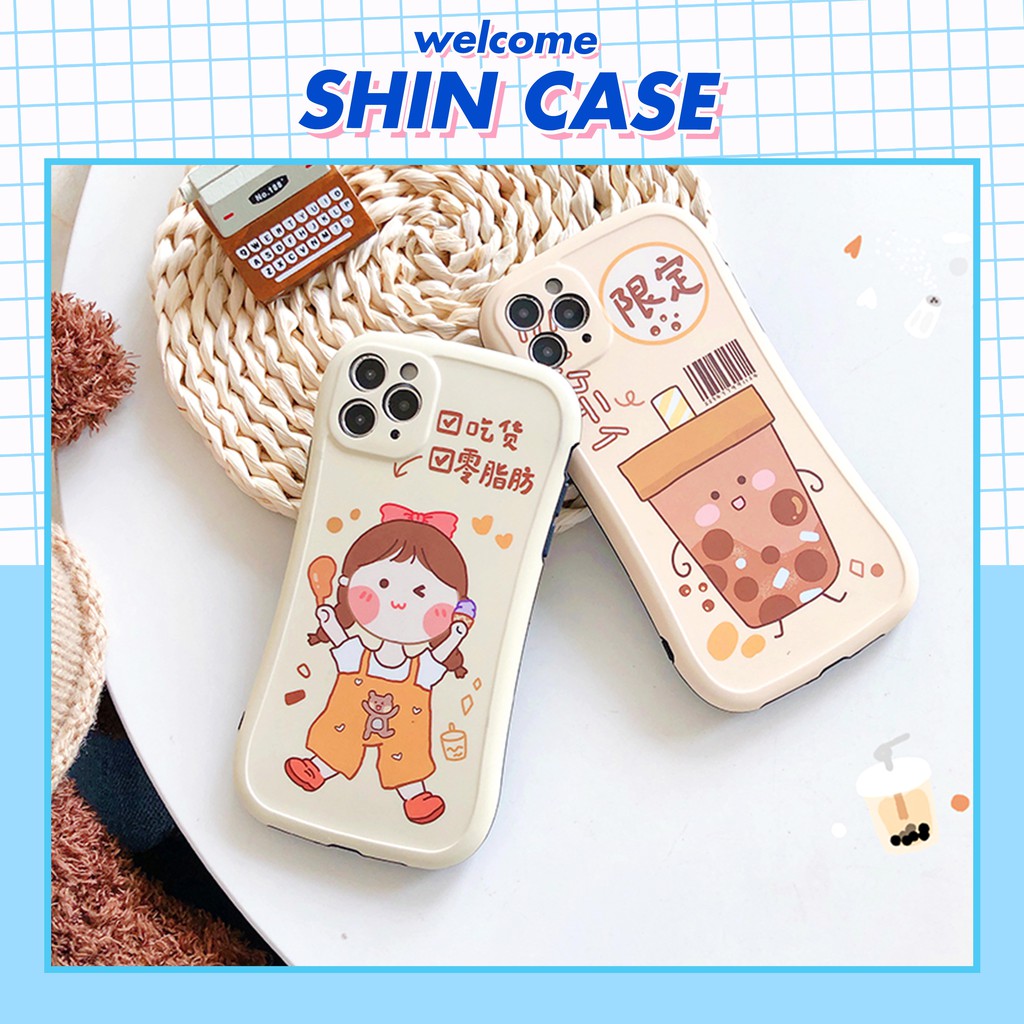 Ốp lưng iphone MilkTea Girl IMD viền cong dày dặn 5/5s/6/6plus/6s/6splus/7/7plus/8/8plus/x/xs/11/12/pro/max/plus/promax
