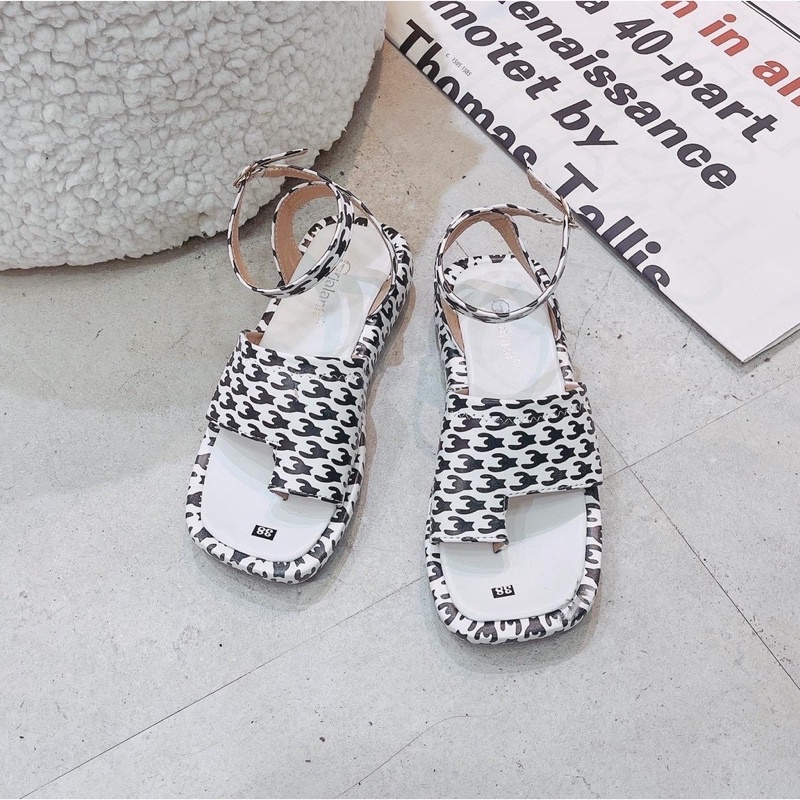 Sandal xỏ ngón MAILIAA đế xuồng 3 phân siêu nhẹ quai bảng in họa tiết