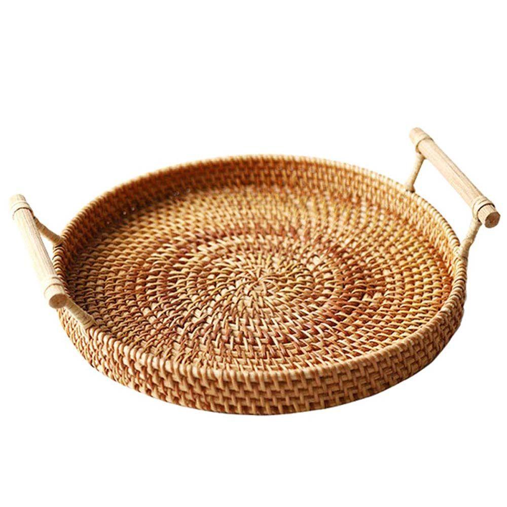 Khay Đựng Bánh Mì Đan Mây Thủ Công 3 Kích Thước Nhỏ Gọn Tiện Lợi