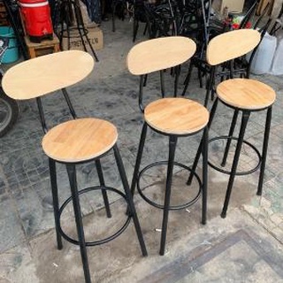 Ghế quầy bar- thu ngân- ban công- quán trà sữa cà phê- gỗ cao su
