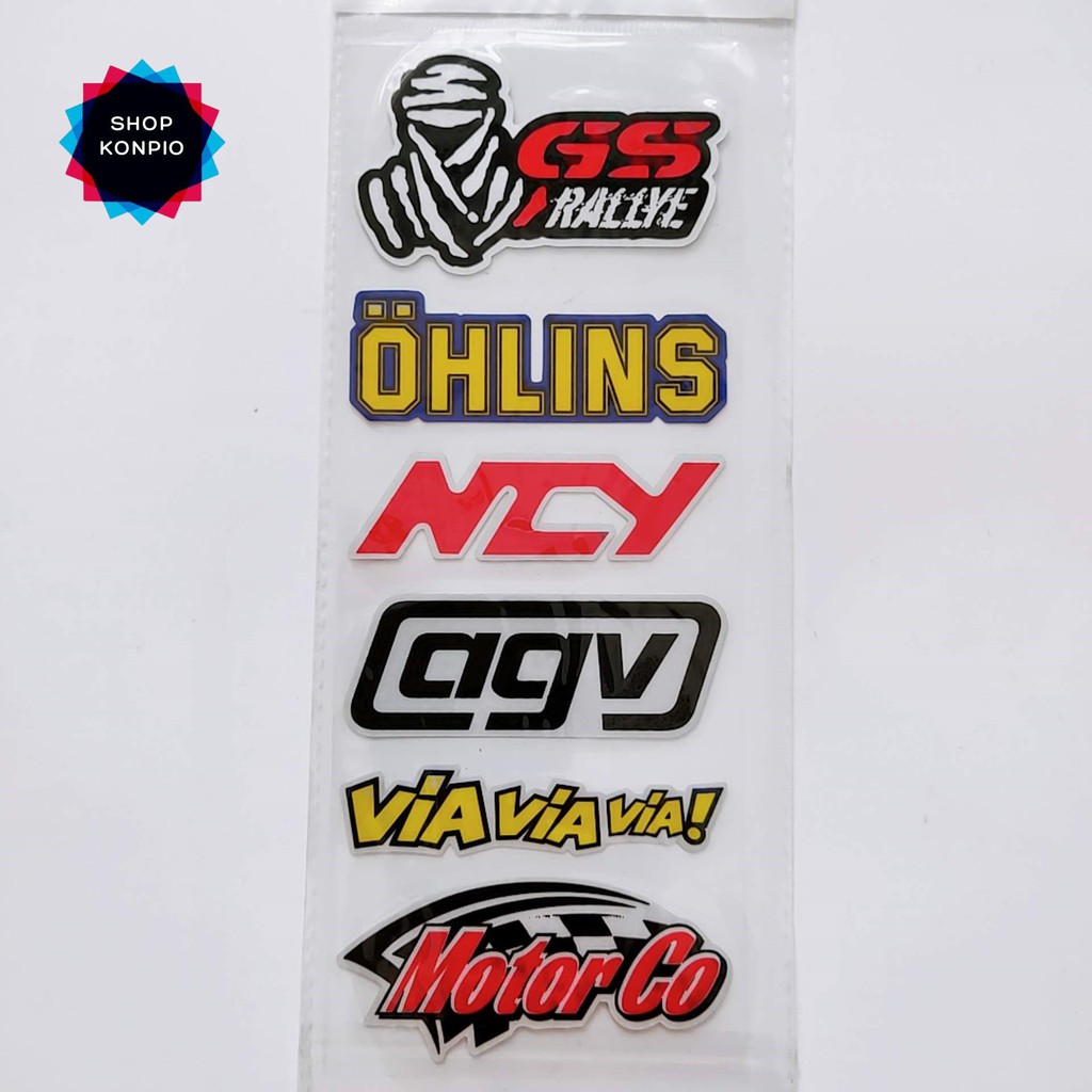 Bộ Tem Sticker Phản Quang VIa Via Cao Cấp Dán Xe Máy, Ô Tô, Mũ Bảo Hiểm, Chống Thấm Nước, Chống Bay Màu