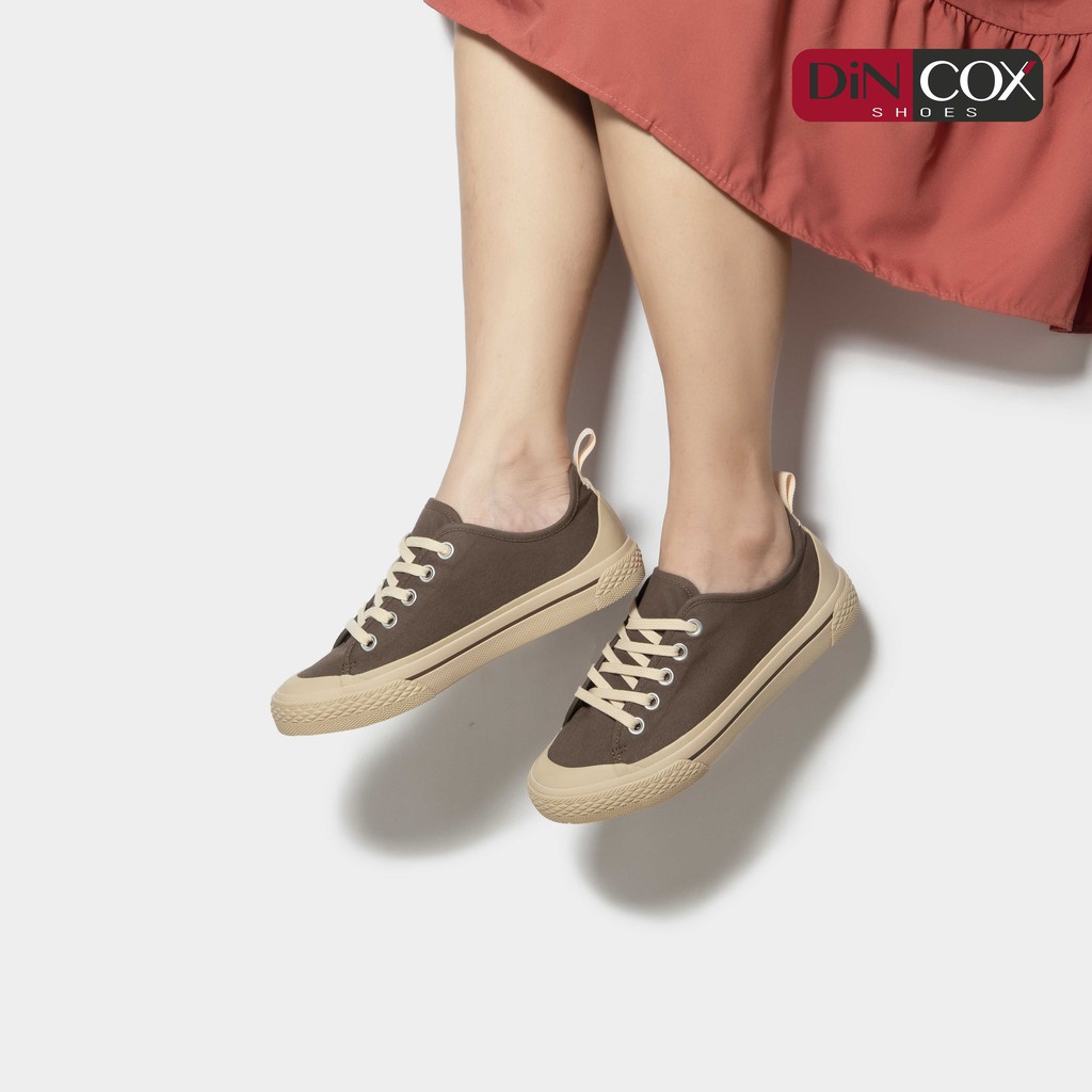 Giày Sneaker Vải Nữ DINCOX C20 Nữ Tính Sang Trọng Chocolate | BigBuy360 - bigbuy360.vn
