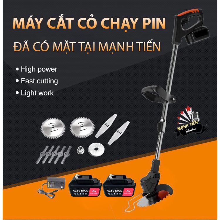 Máy cắt cỏ X2 cầm tay chạy bằng pin siêu tiện lợi nhanh gọn bền bĩ mạnh mẽ bảo hành 12 tháng tặng kèm 2 pin