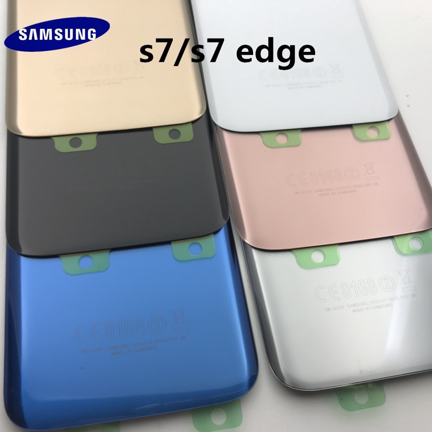 New Samsung Galaxy S7 G930 S7 edge G935 Battery Back Cover Door Housing+ear Camera Glass Lens Frame Replacement Repair Parts