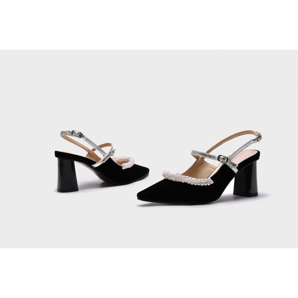 Giày cao gót nữ MarryJane giày công sở nữ đính đá xinh xắn phong cách thời trang thanh lịch kèm quà tặng MSP: 223-5