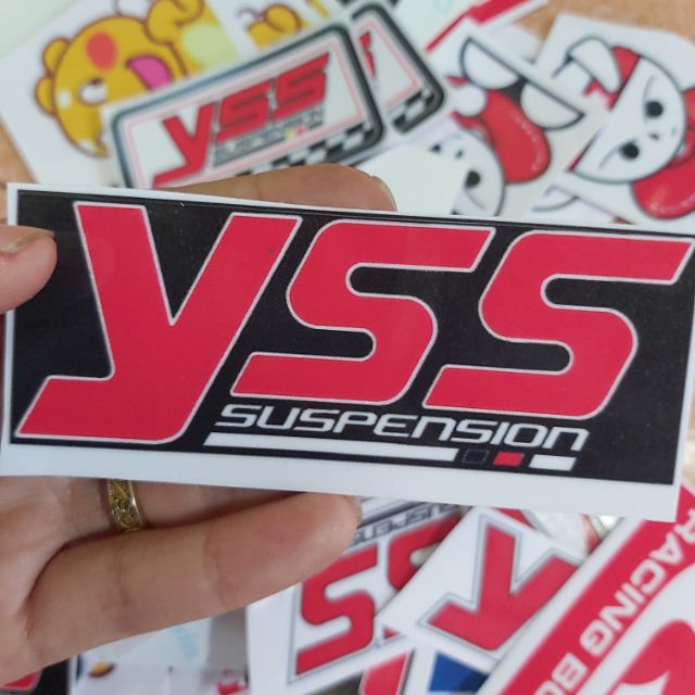 Tem Sticker YSS Nền Đen Dán Xe Giá Rẻ Chỉ 2K