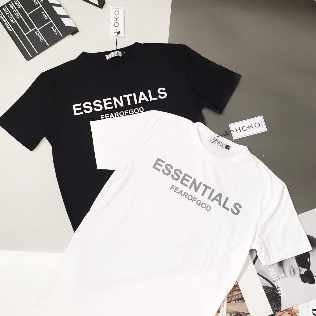 Áo thun nam cổ tròn tay ngắn in chữ ESSENTIALS hoặc chữ GIVENCHY phong cách trẻ trung hiện đại chất cotton thoáng mát