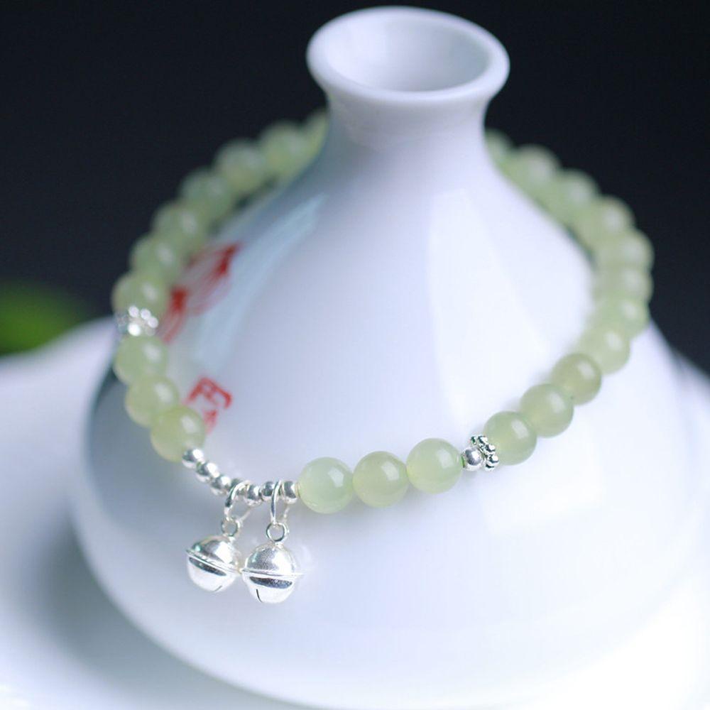 Lắc Chân Xâu Hạt Màu Xanh Lá Cây Phong Cách Hàn Quốc Có Thể Điều Chỉnh Thời Trang Cho Nữ