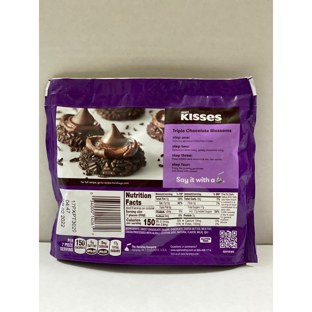 Socola Hershey's Kisses Spiceal Dark Mildly Sweet Chocolate 283g - Mỹ