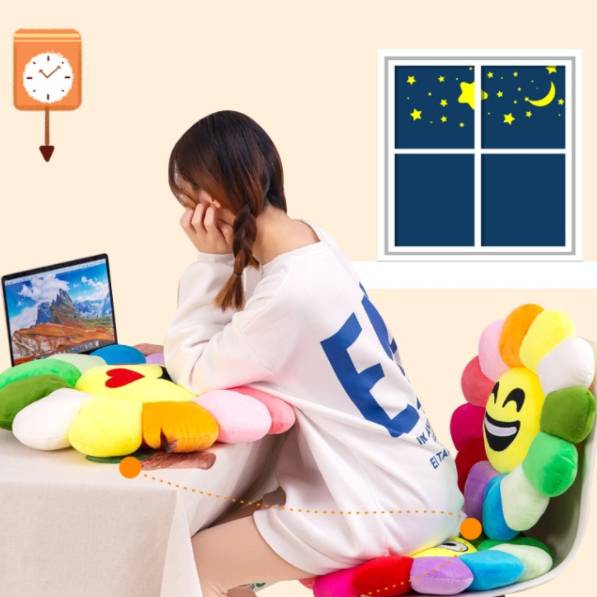 Gối Tựa Lưng Dày Dặn Hình Hoa Hướng Dương Nhiều Màu Trang Trí Nhà Cửa/ Ghế Sofa