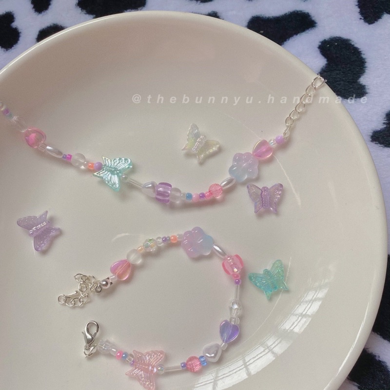 Vòng Hạt Cườm Phối Charm Tone Pastel Bunnyu