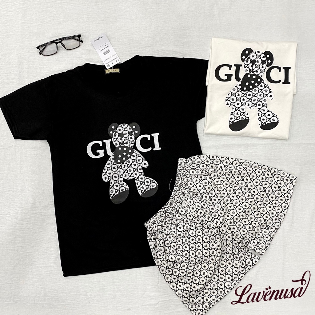 Bộ mặc nhà nữ tay ngắn mùa hè cotton freesize thấm hút tốt LAVENUSA QA19