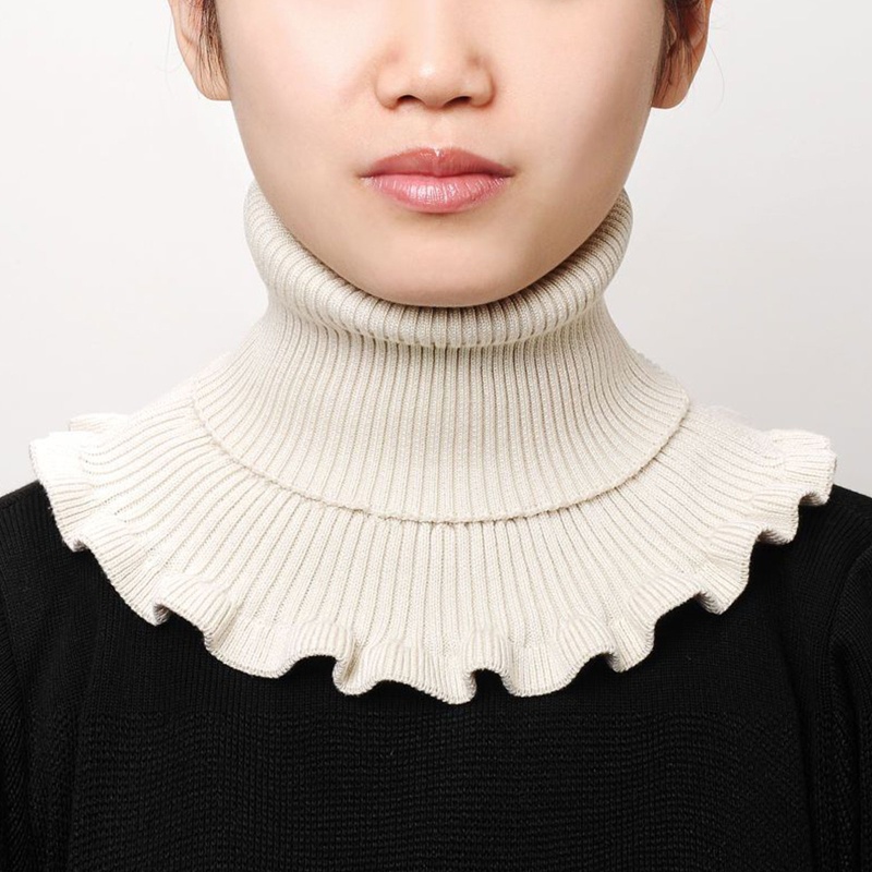 Cổ Áo Giả Dệt Kim Màu Trơn Chống Gió Chống Nắng Có Thể Tháo Rời Cho Nữ