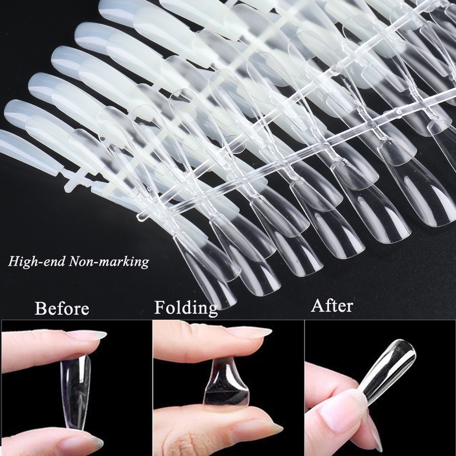 Bộ 96 Móng Tay Giả Dạng Nhấn Tiện Dụng Cho Nối Dài Móng