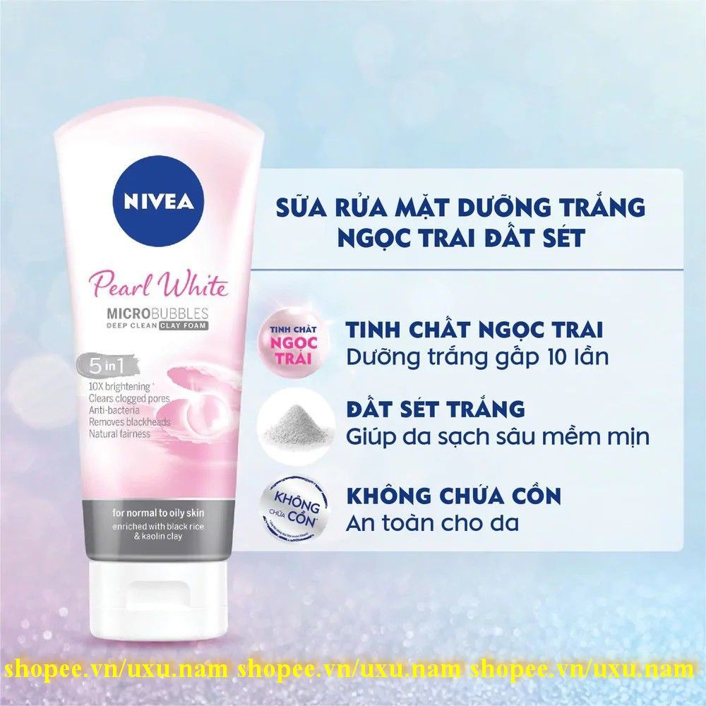 Sữa Rửa Mặt Nữ 100G Nivea Bùn Khoáng Ngừa Mụn Chính Hãng.