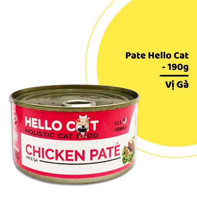 Thức ăn Pate HelloCat cho mèo hộp 190gram