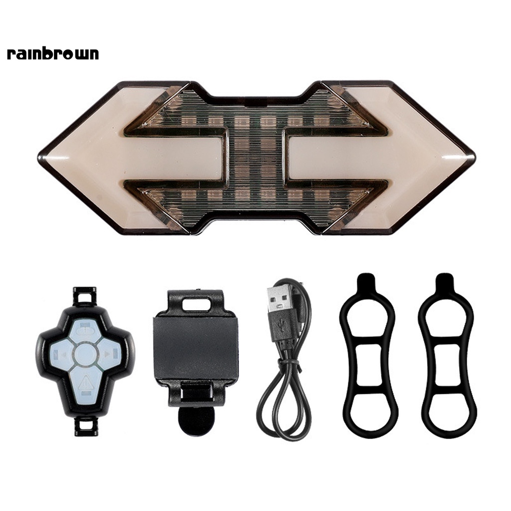 Đèn xi nhan gắn đuôi xe đạp leo núi chống rơi có thể sạc lại tiện dụng