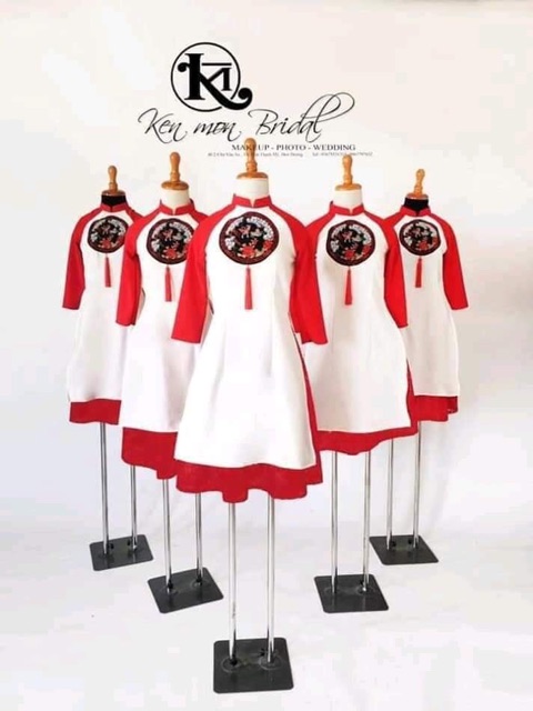 Tấm ren tròn trang trí áo dài đôi chim