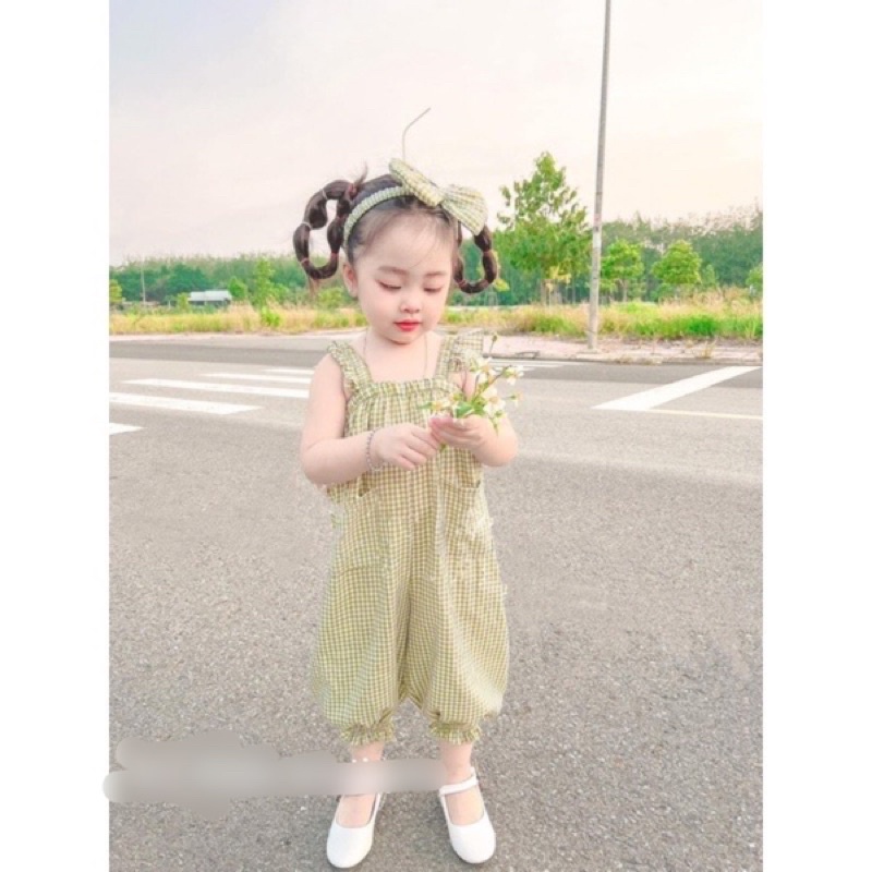 sét yếm caro kèm tu ban đáng yêu cho bé gái từ 10-20kg💋