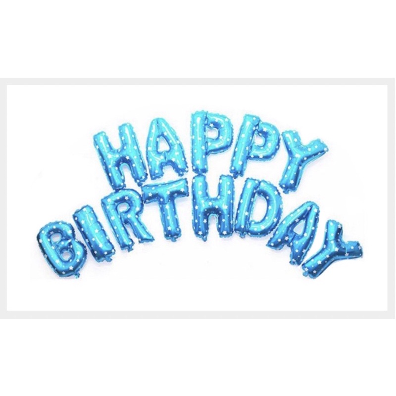 Bóng chữ Happy Birthday nhiều màu sắc trang trí sinh nhật