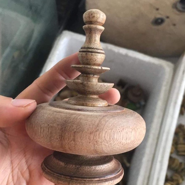 Nậm lồng chim Minibica nậm chào mào chất liệu gỗ Muồng cực đẹp PK144