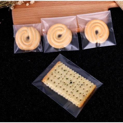 Set 100 Túi dán miệng mini TRONG suốt đựng bánh kẹo bánh quy bánh thuyền thanh gạo lửa greenkios