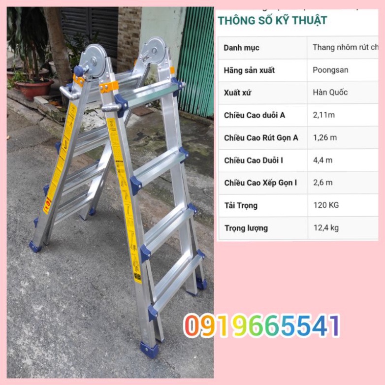 Thang nhôm poongsan PS44 nhập khẩu hàn quốc