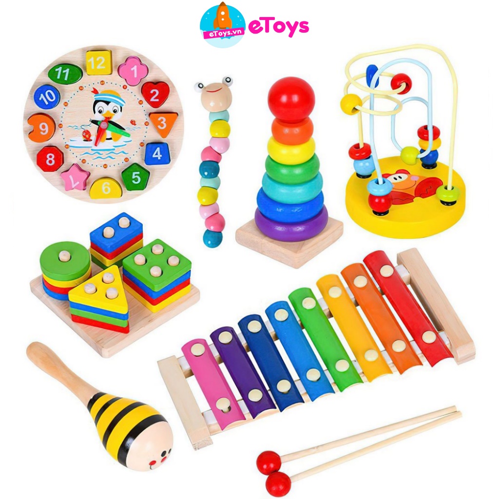 Đồ chơi giáo dục cho bé phát triển trí thông minh bằng gỗ cao cấp ETOYS