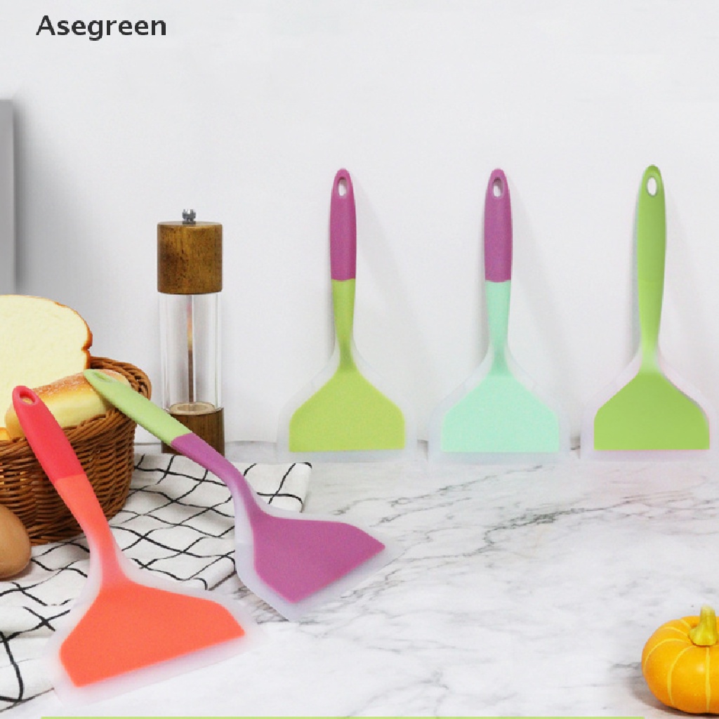 Thìa silicon bản rộng tiện dụng tùy chọn màu sắc