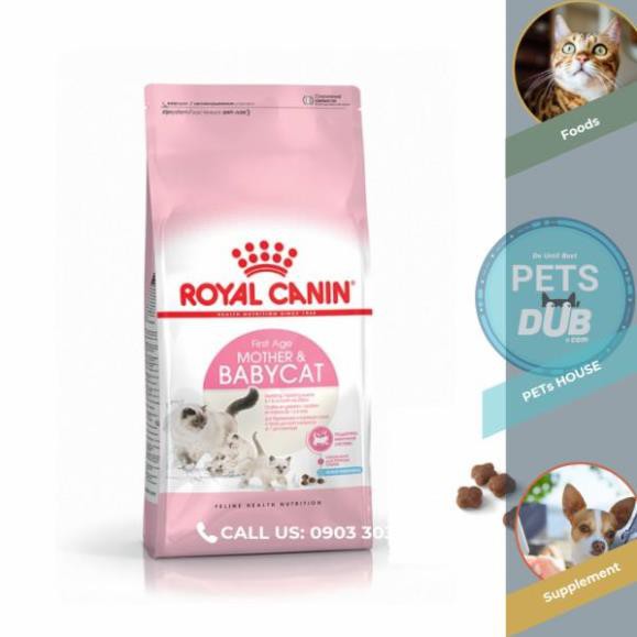 Thức ăn dạng hạt cho mèo mẹ và mèo con Royal Canin Babycat 400g (PETs dub)