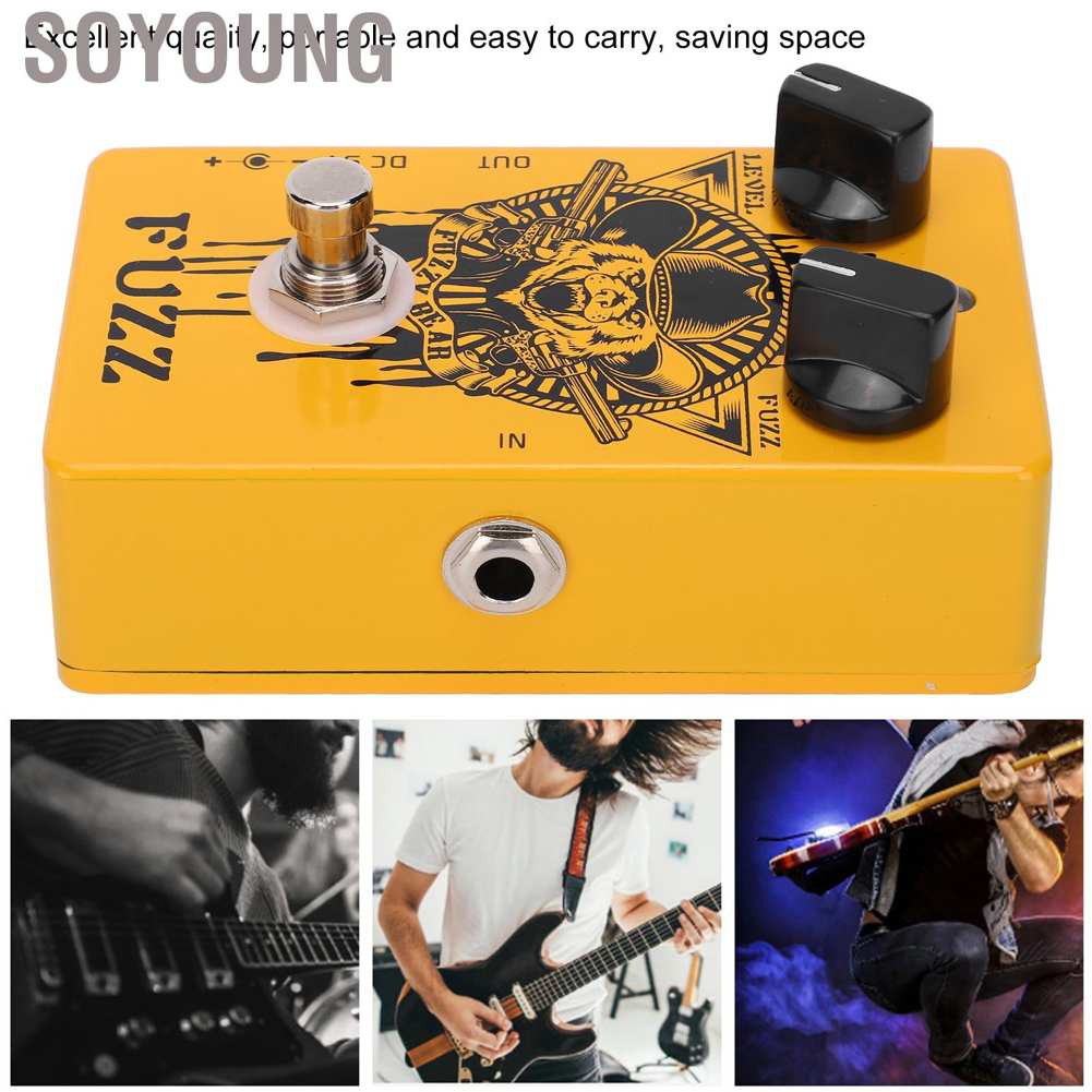 Soyoung Small Fuzz Effect Pedal Electric Guitar Fuzzy Bear Portable For Music Lovers